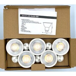 BUBO GU10 LED Bulb 5W, 2700K Natural White, 650 Lumens, Non-Dimmable, 10 Pack
